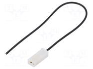 Cable with crimped terminals; H05V-K; 0.75mm2; black; 250mm; flat CHEVAL