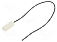 Cable with crimped terminals; H05V-K; 0.5mm2; black; 250mm; flat CHEVAL