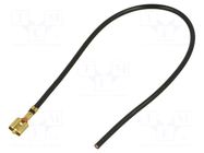 Cable with crimped terminals; H07V-K; 2.5mm2; black; 250mm; flat CHEVAL