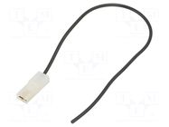 Cable with crimped terminals; H05V-K; 1mm2; black; 250mm; flat CHEVAL