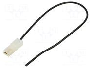 Cable with crimped terminals; H05V-K; 0.75mm2; black; 250mm; flat CHEVAL