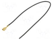 Cable with crimped terminals; H05V-K; 0.5mm2; black; 250mm; flat CHEVAL