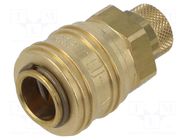 Quick connection coupling; straight; max.35bar; brass; D: 25mm PNEUMAT