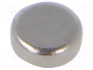 Magnet: permanent; neodymium; 800mN; Ø: 2.5mm; H: 1mm ELESA+GANTER