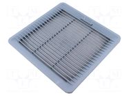 Ventilation grille; Cutout: 177x177mm; IP54; grey; UL94V-0 FINDER