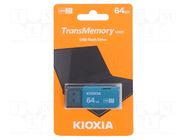 Pendrive; USB 3.2; 64GB; HAYABUSA; light-blue; USB A KIOXIA