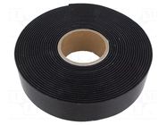 Tape: hook and loop; W: 50mm; L: 10m; Thk: 3.51mm; acrylic; black 3M