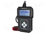Meter: OBD diagnostic; LCD 2,4"; user's manual; OBD; 8÷25VDC QOLTEC