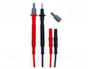 Test leads; Umax: 1kV; Imax: 20A; 1m; red and black; 2pcs. HT INSTRUMENTS