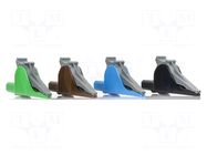 Crocodile clip; 36A; 1kV; brown,black,blue,green; 4pcs; 41mm HT INSTRUMENTS