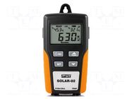 Meter: solar power; Range: 0÷1400W/m2; IP65; Display: LCD; 1% HT INSTRUMENTS