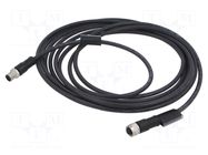 Cable: for sensors/automation; PIN: 8; 5m; plug; 30VDC; 30VAC; 2A BINDER