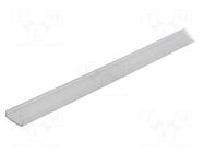 Cover for LED profiles; transparent; 1m; KA-T-11; push-in KLUŚ