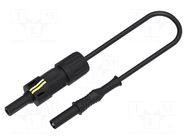 Test adapter; 40A; Len: 1m; black; photovoltaics ELECTRO-PJP