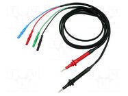 Kelvin cable; Len: 1.5m; Kelvin probe,banana plug 4mm x2; 2pcs. ELECTRO-PJP