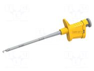 Clip-on probe; hook type; 6A; yellow; Contacts: brass; 4mm; L: 158mm ELECTRO-PJP
