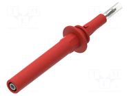 Measuring tip; 20A; red; Tip diameter: 4mm; Socket size: 4mm ELECTRO-PJP