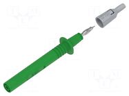 Measuring tip; green; Tip diameter: 4mm; Socket size: 4mm ELECTRO-PJP