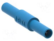 Adapter; blue; 36A; Type: insulated; banana 4mm socket,both sides ELECTRO-PJP