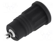 Connector: 4mm banana; socket; 25A; black; nickel plated; soldered ELECTRO-PJP