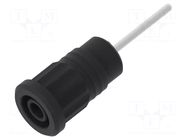 Connector: 4mm banana; socket; 36A; black; nickel plated; 44.5mm ELECTRO-PJP