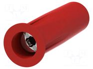 Connector: 4mm banana; socket; 36A; 30VAC; 60VDC; red; insulated ELECTRO-PJP