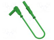 Test lead; 12A; banana plug 4mm,angular banana plug 4mm; Len: 1m ELECTRO-PJP