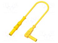 Test lead; 12A; banana plug 4mm,angular banana plug 4mm; Len: 1m ELECTRO-PJP