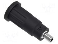 Connector: 2mm banana; socket; 10A; 24.7mm; black; insulated ELECTRO-PJP