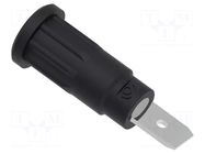 Connector: 2mm banana; socket; 10A; 31.1mm; black; faston terminal ELECTRO-PJP