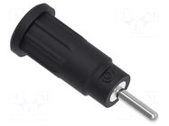 Connector: 2mm banana; socket; black; plug pin 2mmx9mm; insulated ELECTRO-PJP