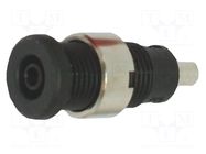 Connector: 2mm banana; socket; black; 1,9mm soldering hole ELECTRO-PJP