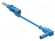 Test lead; 12A; banana plug 4mm,angular banana plug 4mm; Len: 1m ELECTRO-PJP
