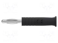 Connector: 2mm banana; plug; 10A; 30VAC; 60VDC; black; 18.1mm ELECTRO-PJP