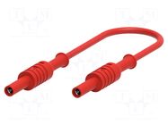 Test lead; 36A; banana socket 4mm,both sides; Len: 0.5m; red ELECTRO-PJP