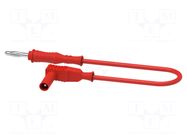 Test lead; 70VDC; 33VAC; 12A; Len: 1m; red; Cond.cross sec: 0.75mm2 ELECTRO-PJP