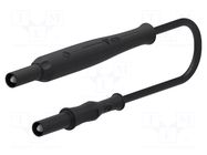 Connector: 4mm banana; banana plug 4mm x2; 500mA; black; Len: 2m ELECTRO-PJP