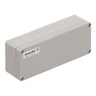 Plastic housing, Klippon POK (polyester empty enclosure), 230 x 75 x 56 mm, Glass fibre-reinforced polyester, untreated, polished, Silver grey Weidmuller