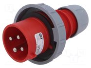 Connector: AC supply 3-phase; plug; male; 32A; 440VAC; Shark; IP67 PCE