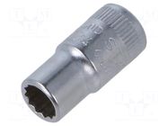 Socket; 12-angles,socket spanner; 1/4"; 1/4"; 23mm STAHLWILLE