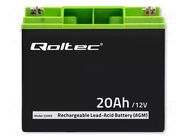 Re-battery: acid-lead; 12V; 20Ah; AGM; maintenance-free QOLTEC