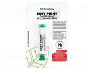 Solder paste; lead-based; 40g; 179°C; Sn62Pb36Ag2; syringe; 10ml AG TERMOPASTY