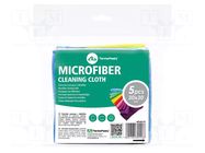 Cleaning cloth: cloth; microfiber; 5pcs; 300x300mm; cleaning; dry AG TERMOPASTY