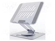 Stand; 10kg; 11÷15.6"; silver; aluminium; 237x212x355mm; laptop GEMBIRD