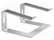 Stand; 5kg; 15.6"; silver; aluminium; 260x225x142mm; laptop GEMBIRD