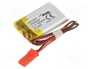Re-battery: Li-Po; 3.7V; 190mAh; cables,JST SYP-02T-1 socket AKYGA BATTERY