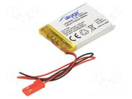 Re-battery: Li-Po; 3.7V; 1000mAh; cables,JST SYP-02T-1 socket AKYGA BATTERY
