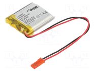 Re-battery: Li-Po; 3.7V; 1200mAh; cables,JST SYP-02T-1 socket AKYGA BATTERY