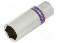 Socket; 6-angles,socket spanner; 17mm; 3/8"; long KING TONY
