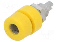 Connector: 4mm banana; socket; 32A; 30VAC; 60VDC; yellow; BIL 30 HIRSCHMANN T&M